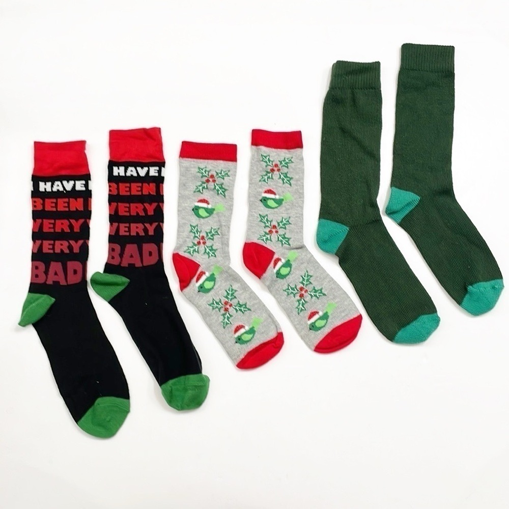 Men’s mixed pattern crew socks - Set of 3
